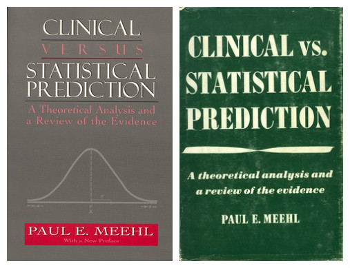 Book Cover: Clinical versus Statistical Prediction: A Theoretical Analysis and a Review of the Evidence